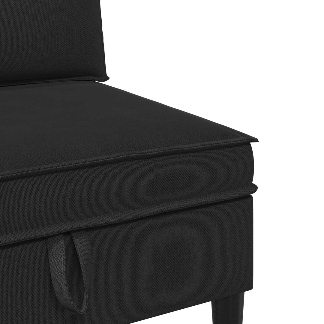 Möbelset För Vardagsrummet 4 Pcs Svart Tyg