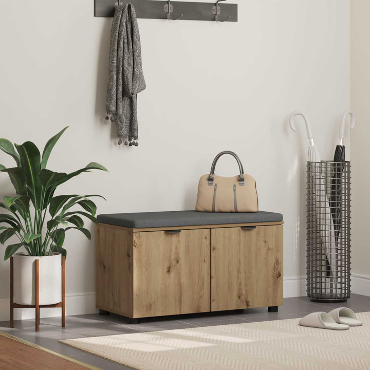 Hallbänk 100 X 38 X 46 Cm Konstruerat Trä Och Tyg