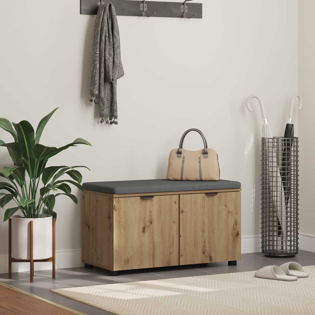 Hallbänk 100 X 38 X 46 Cm Konstruerat Trä Och Tyg