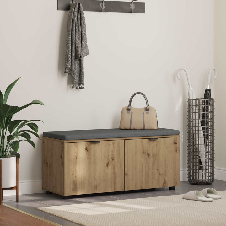 Hallbänk 100 X 38 X 46 Cm Konstruerat Trä Och Tyg