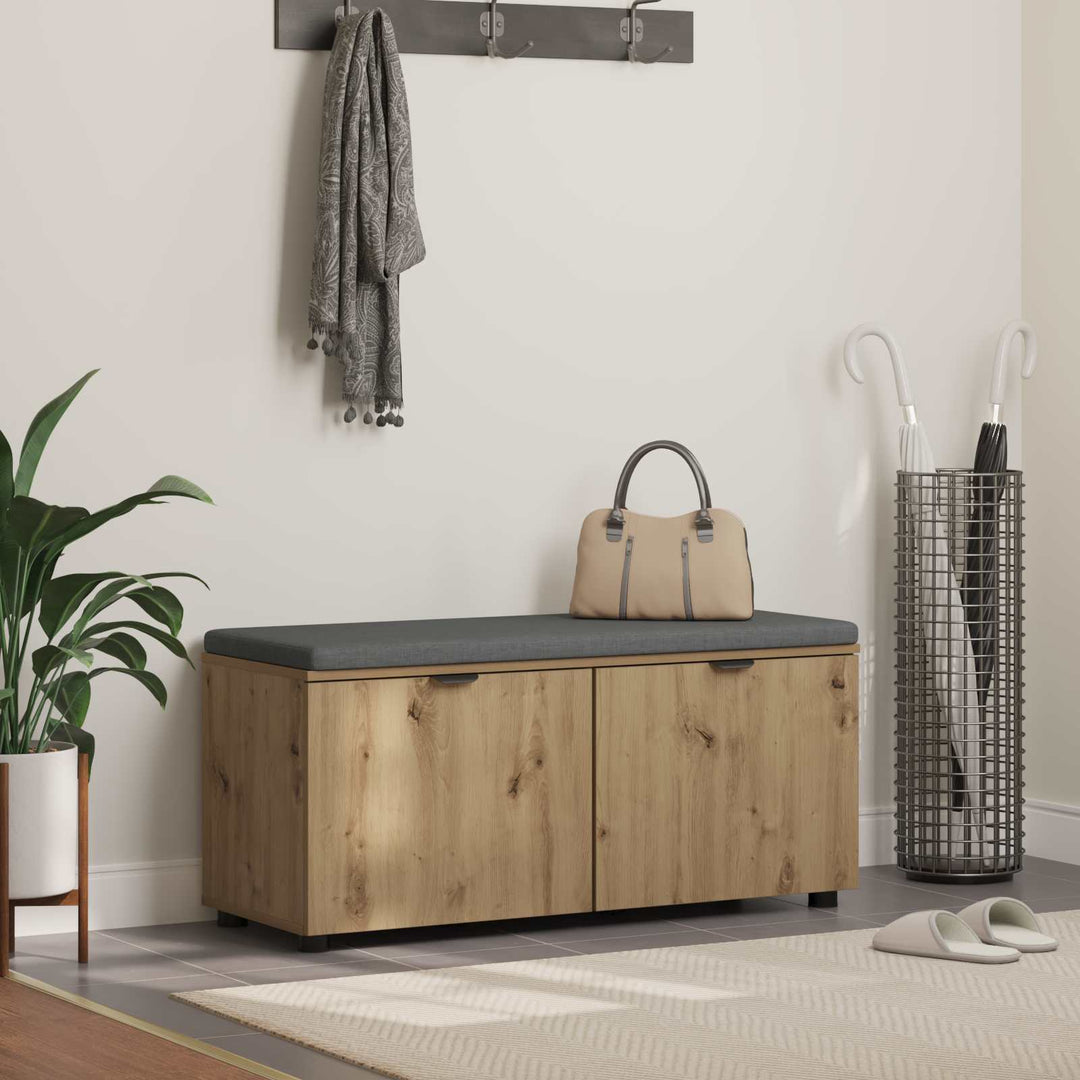 Hallbänk 100 X 38 X 46 Cm Konstruerat Trä Och Tyg