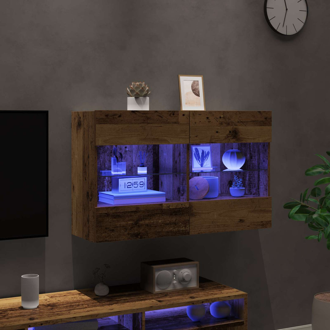 Tv Vägghylla Gammalt Trä 98,5 X 30 X 60,5 Cm Konstruerat Trä