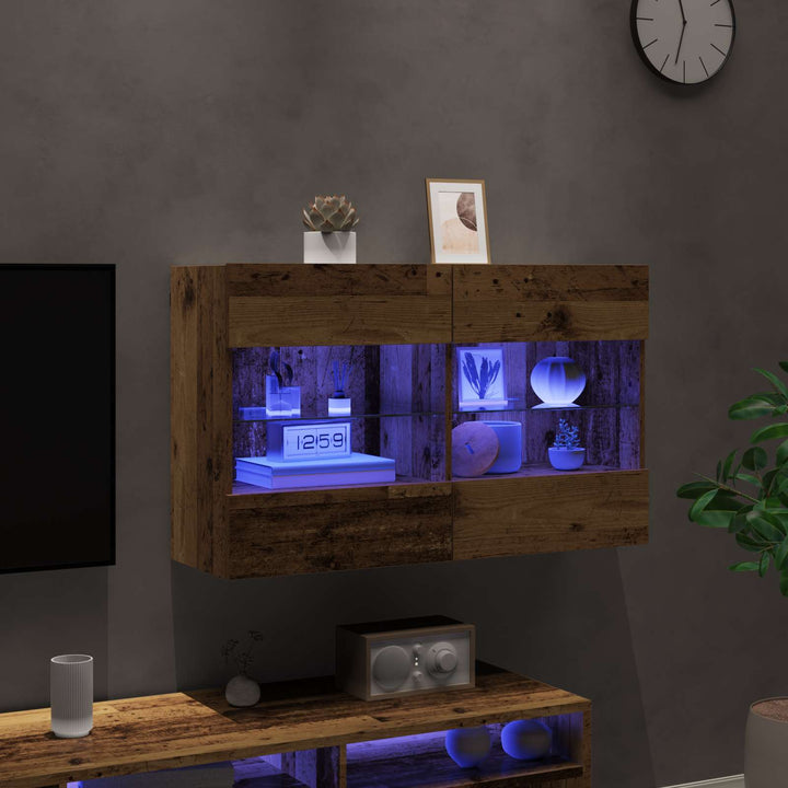 Tv Vägghylla Gammalt Trä 98,5 X 30 X 60,5 Cm Konstruerat Trä