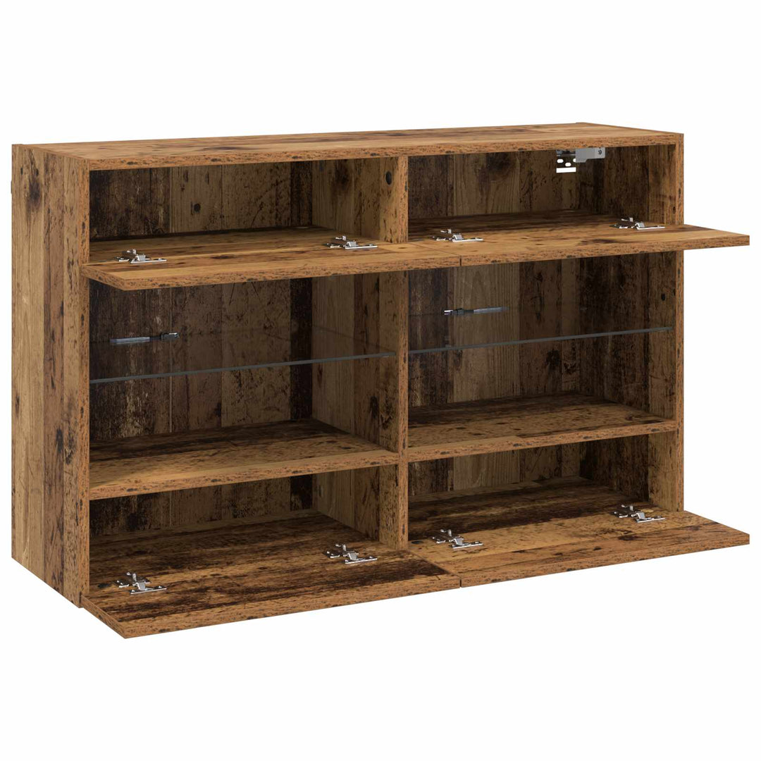 Tv Vägghylla Gammalt Trä 98,5 X 30 X 60,5 Cm Konstruerat Trä