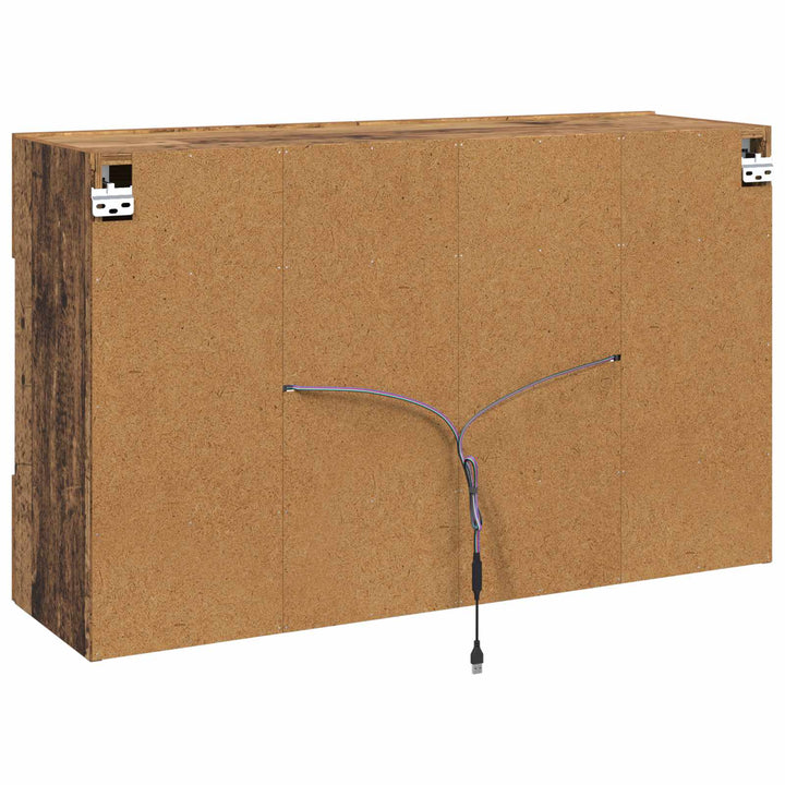 Tv Vägghylla Gammalt Trä 98,5 X 30 X 60,5 Cm Konstruerat Trä