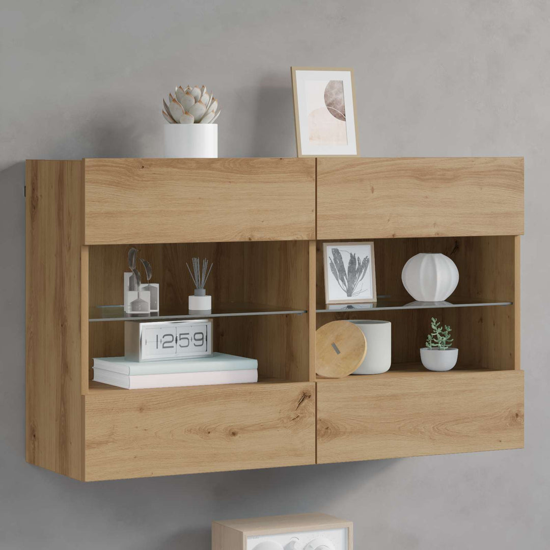 Tv Vägghylla Artisan Ek 98,5 X 30 X 60,5 Cm Konstruerat Trä