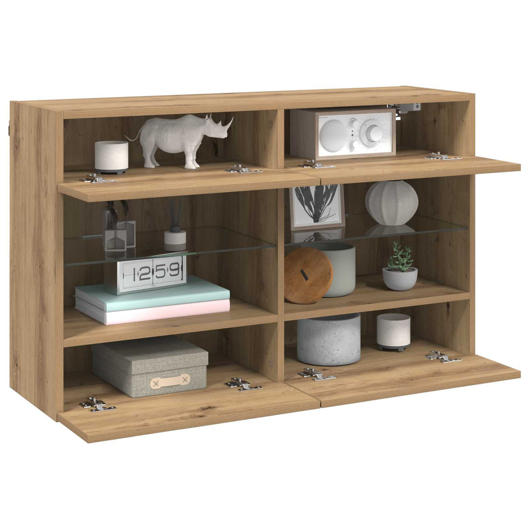Tv Vägghylla Artisan Ek 98,5 X 30 X 60,5 Cm Konstruerat Trä