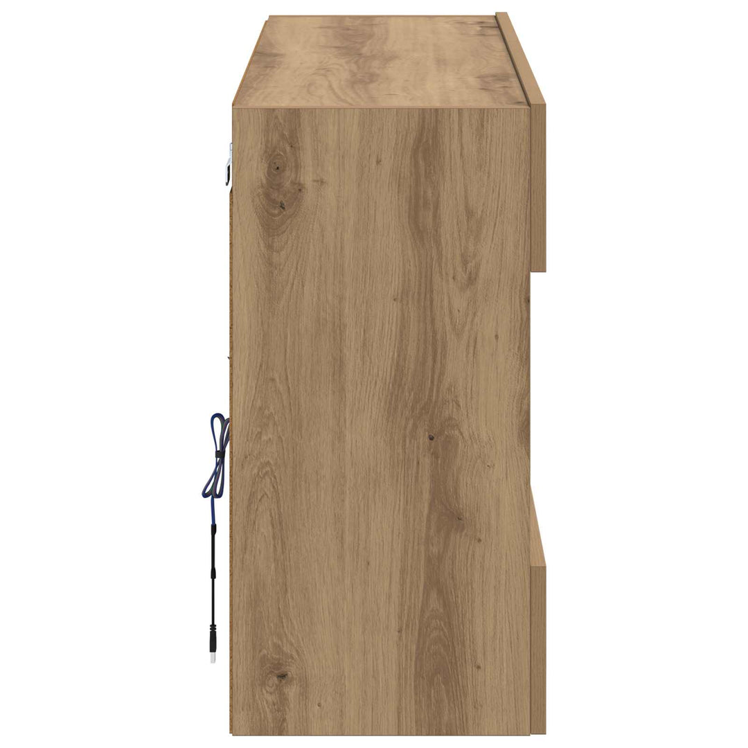 Tv Vägghylla Artisan Ek 98,5 X 30 X 60,5 Cm Konstruerat Trä
