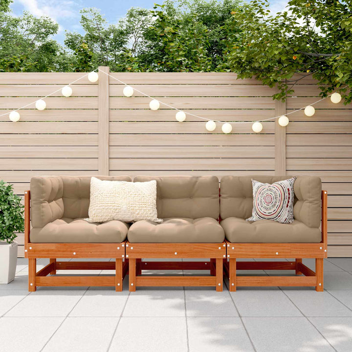 Sektionell Soffa Enheter Vaxbrun 183 X 61 X 62 Cm Massivt Furu