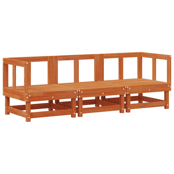 Sektionell Soffa Enheter Vaxbrun 183 X 61 X 62 Cm Massivt Furu