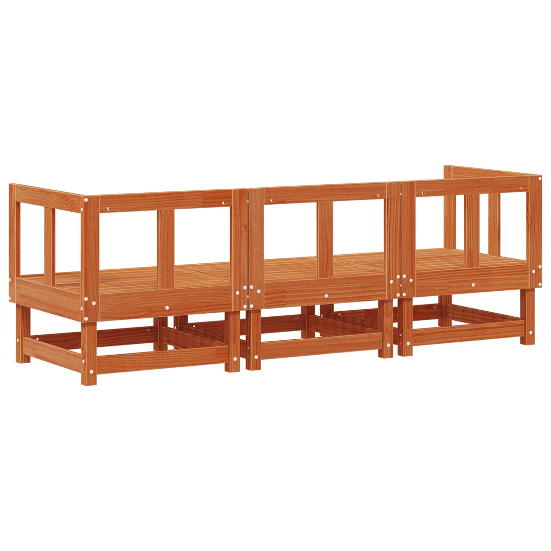 Sektionell Soffa Enheter Vaxbrun 183 X 61 X 62 Cm Massivt Furu