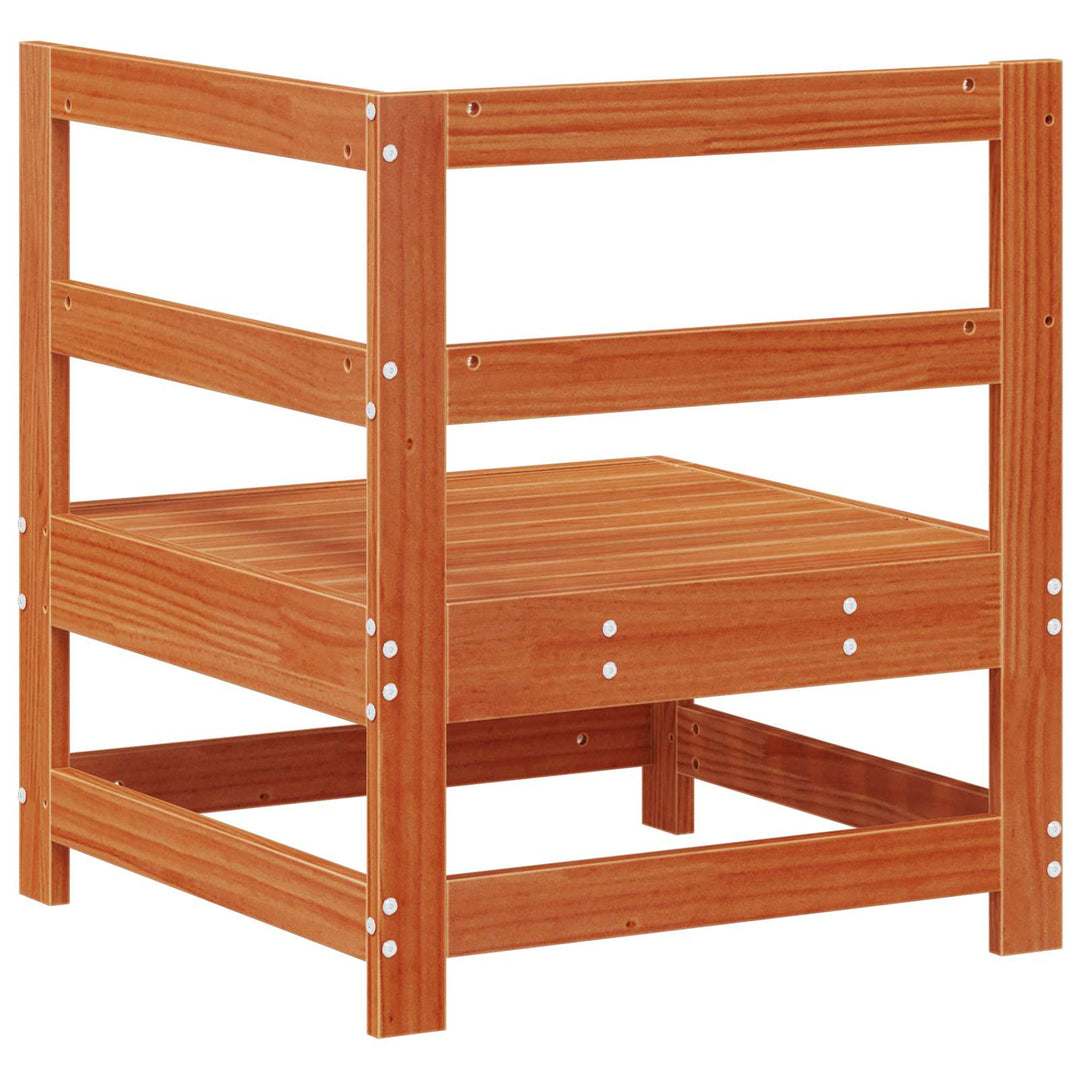 Trädgårdshörnssoffa Massivt Furu Vaxbrun 62 X 62 X 70,5 Cm
