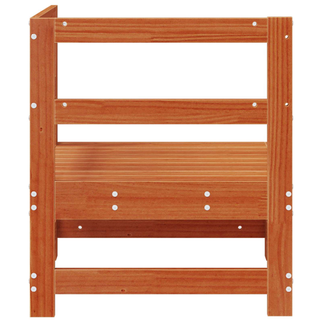 Trädgårdshörnssoffa Massivt Furu Vaxbrun 62 X 62 X 70,5 Cm