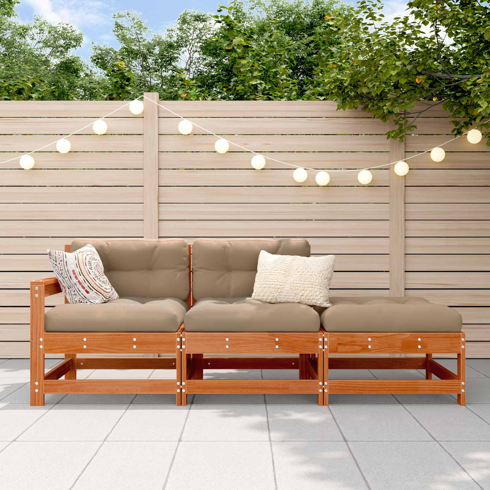 Sektionell Soffa Enheter Vaxad Brun 190 X 62 X 70,5 Cm