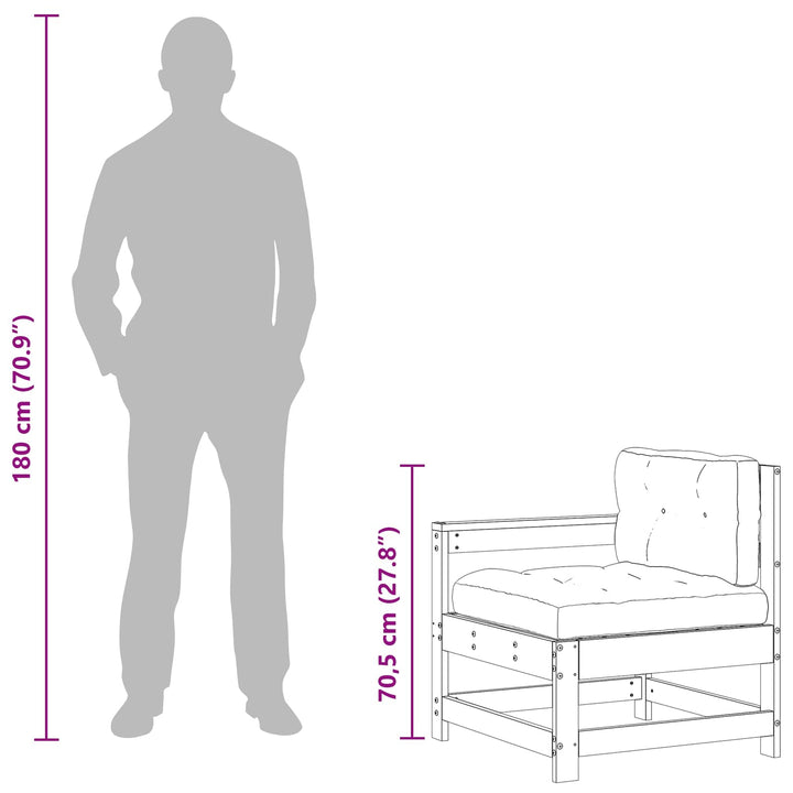 Sektionell Soffa Enheter Vaxad Brun 190 X 62 X 70,5 Cm