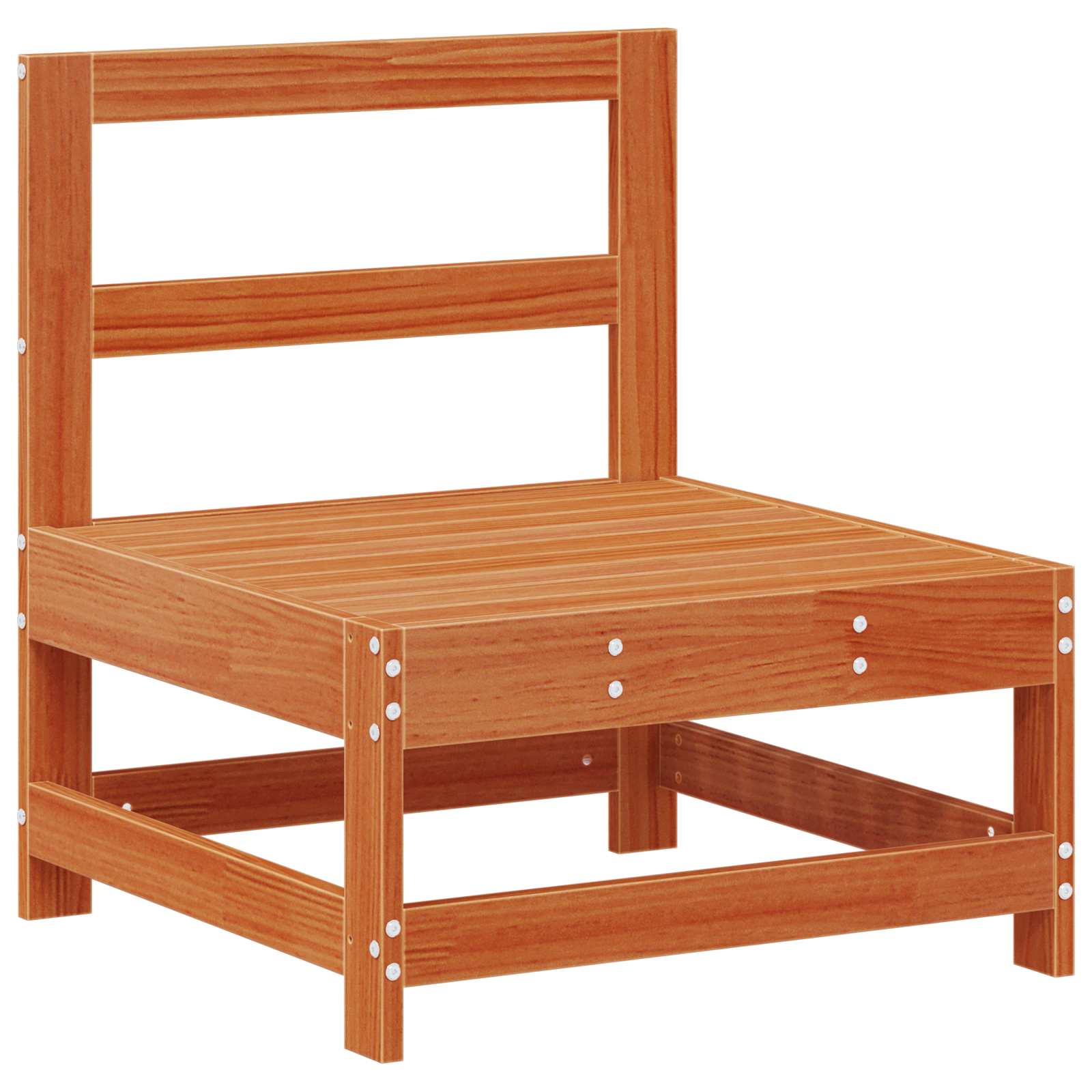 Trädgård Mittensoffa Massivt Furu Vaxbrun 62 X 62 X 70,5 Cm