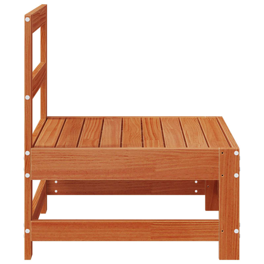Trädgård Mittensoffa Massivt Furu Vaxbrun 62 X 62 X 70,5 Cm
