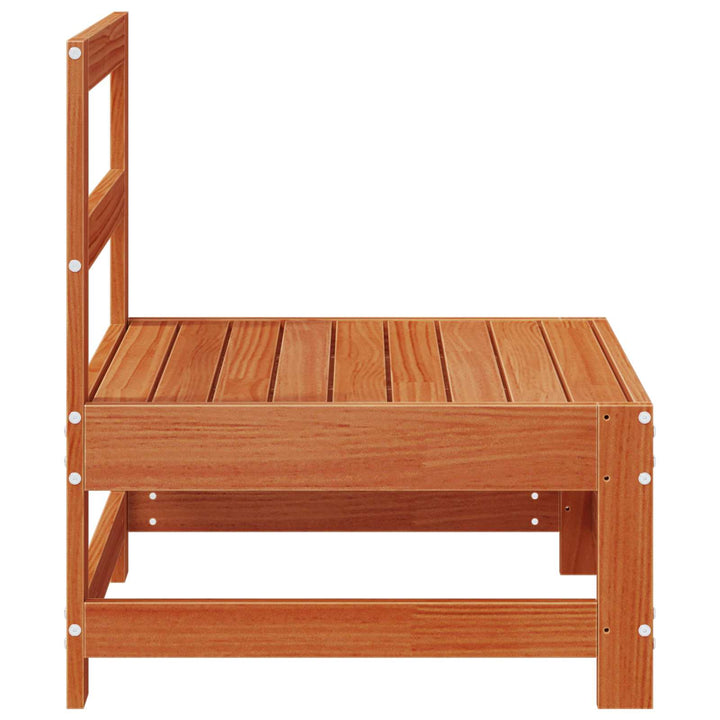 Trädgård Mittensoffa Massivt Furu Vaxbrun 62 X 62 X 70,5 Cm
