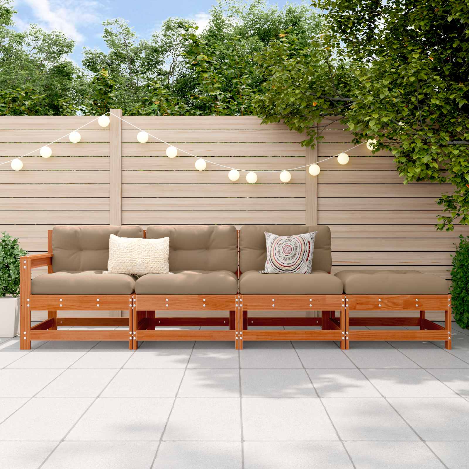 Sektionell Soffa Enheter Vaxbrun 252 X 62 X 70,5 Cm