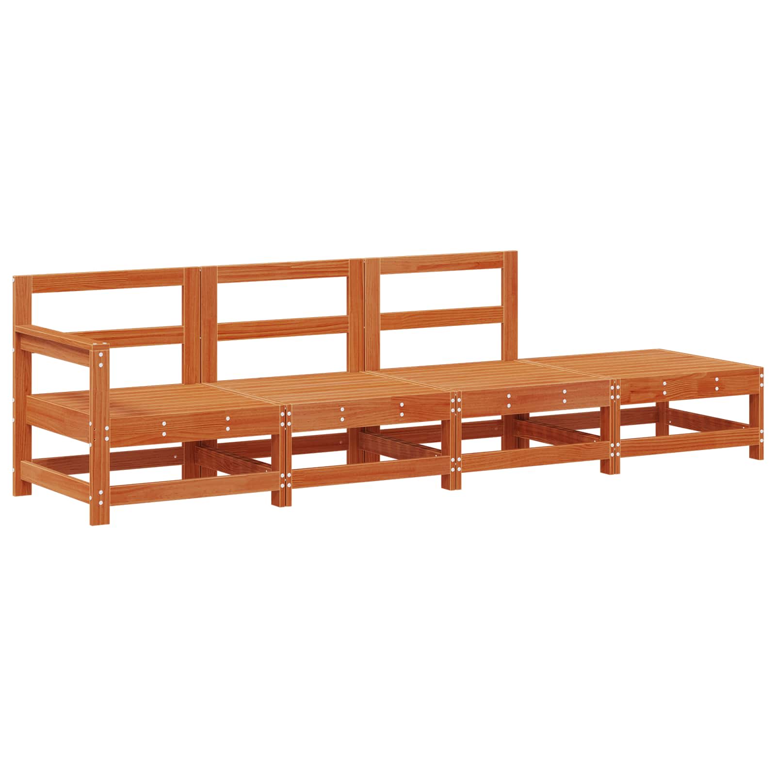 Sektionell Soffa Enheter Vaxbrun 252 X 62 X 70,5 Cm