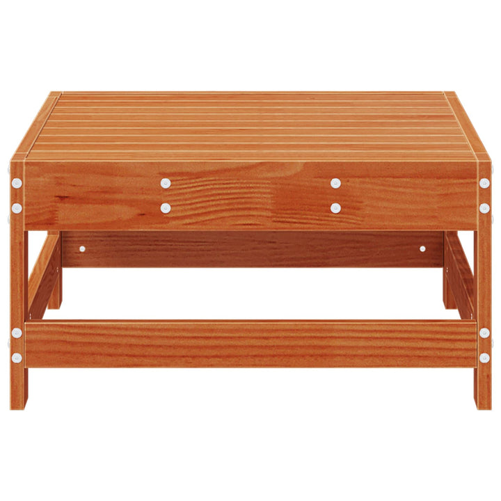 Trädgårdsfotpall Massivt Furu Vaxbrun 62 X 62 X 32 Cm