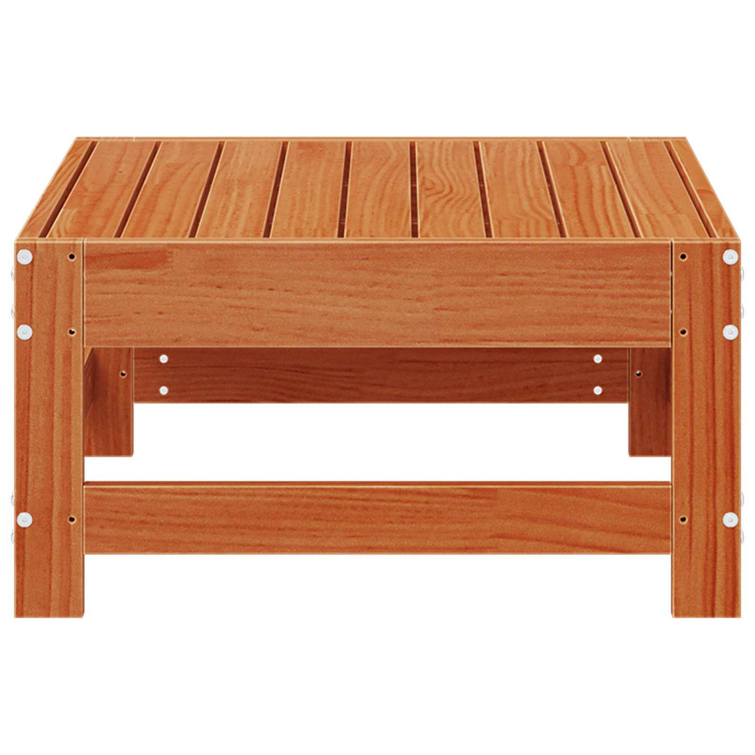 Trädgårdsfotpall Massivt Furu Vaxbrun 62 X 62 X 32 Cm