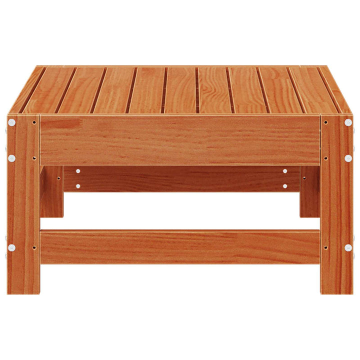 Trädgårdsfotpall Massivt Furu Vaxbrun 62 X 62 X 32 Cm