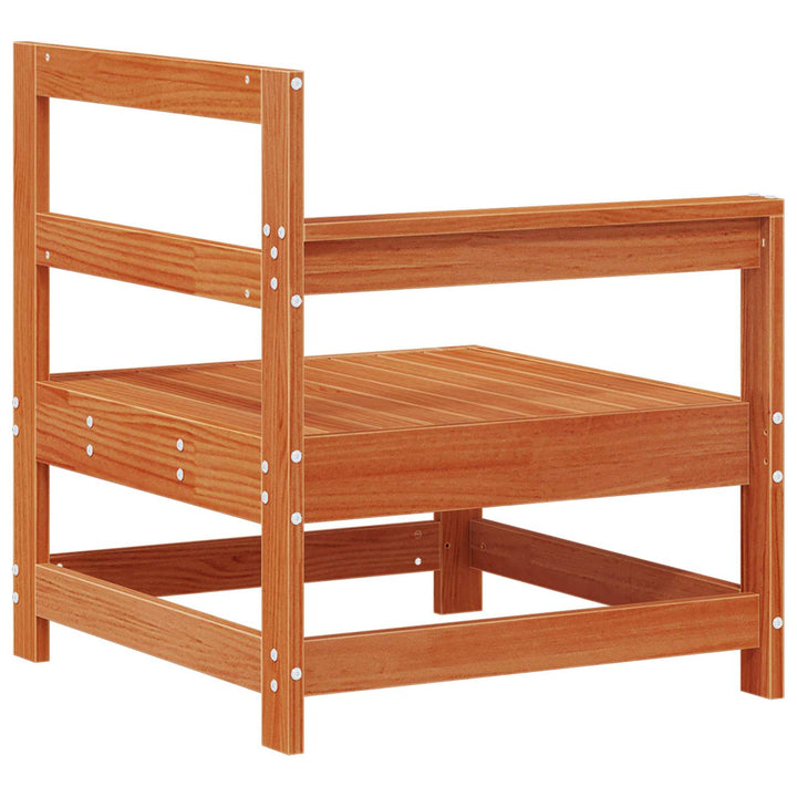Trädgårdshörnssoffa Massivt Furu Vaxbrun 132 X 62 X 70,5 Cm
