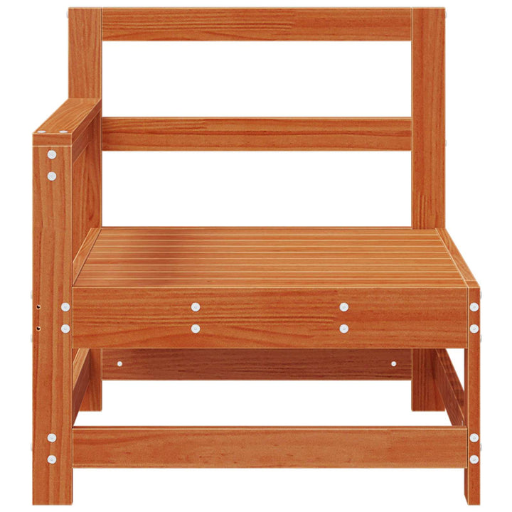 Trädgårdshörnssoffa Massivt Furu Vaxbrun 132 X 62 X 70,5 Cm