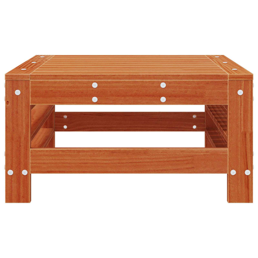 Trädgårdsfotpall Massivt Furu Vaxbrun Furu 57,5 X 57,5 X 30 Cm
