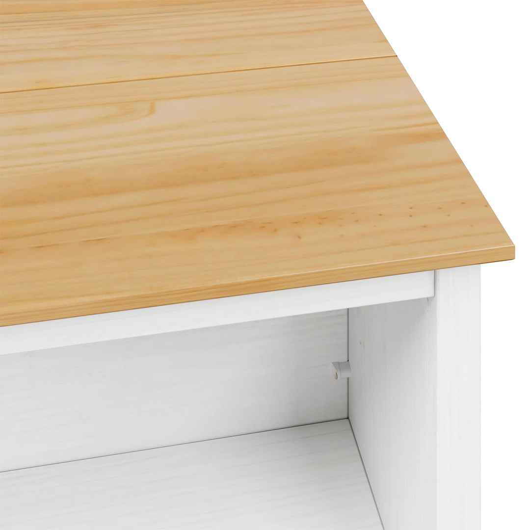 Kököar Hill Vit 112 X 66 X 90 Cm Massivt Furu