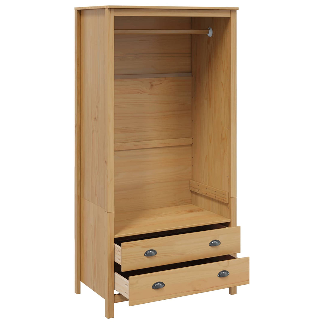 Garderob Hill Honung Brun 84 X 50 X 170 Cm Massivt Furu