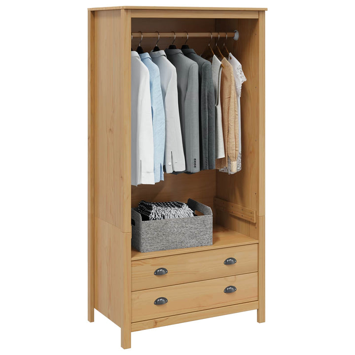Garderob Hill Honung Brun 84 X 50 X 170 Cm Massivt Furu