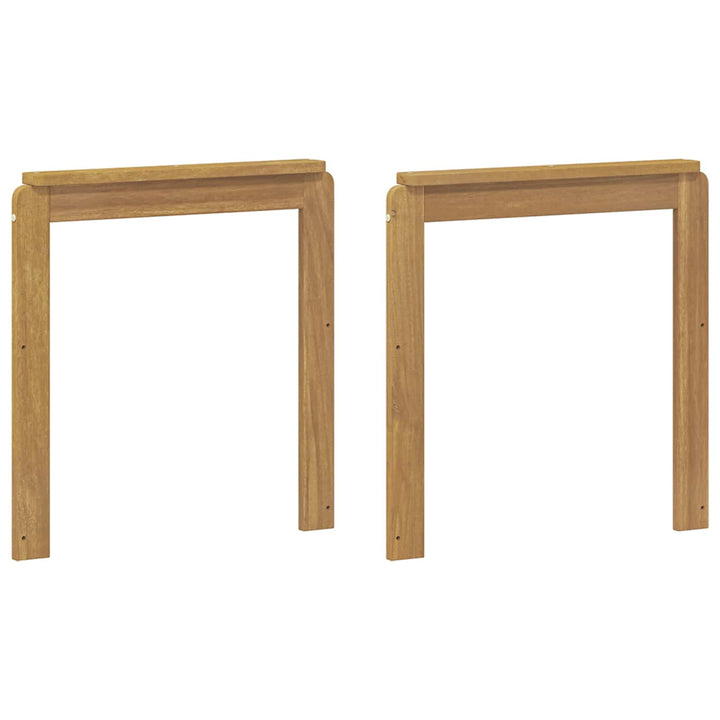 Armstödmodul 2 St Vit 59 X 6 X 61 Cm Massivt Akaciaträ
