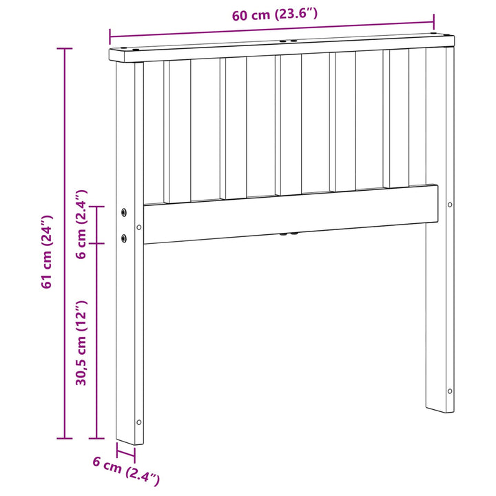 Armstödmodul 2 St Vit 60 X 6 X 61 Cm Massivt Akaciaträ