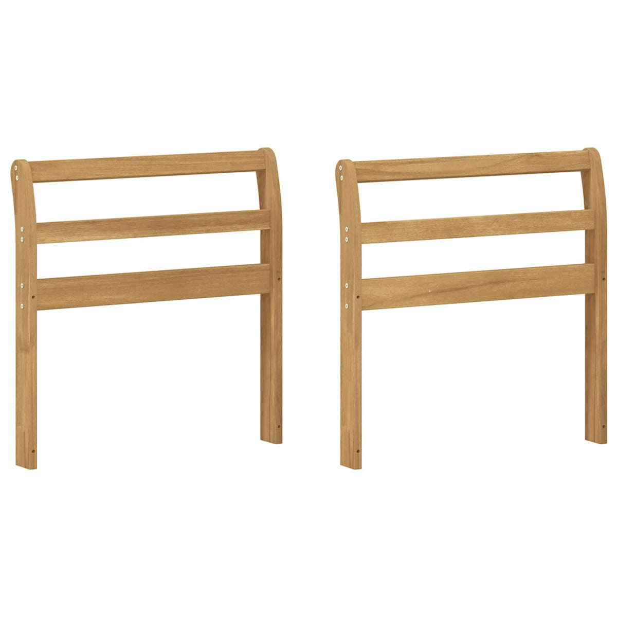 Armstödmodul 2 St Vit 58,5 X 8,5 X 60 Cm Massivt Akaciaträ