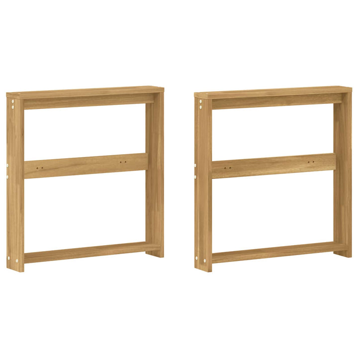 Armstödmodul 2 St Vit 58,5 X 10 X 61 Cm Massivt Akaciaträ