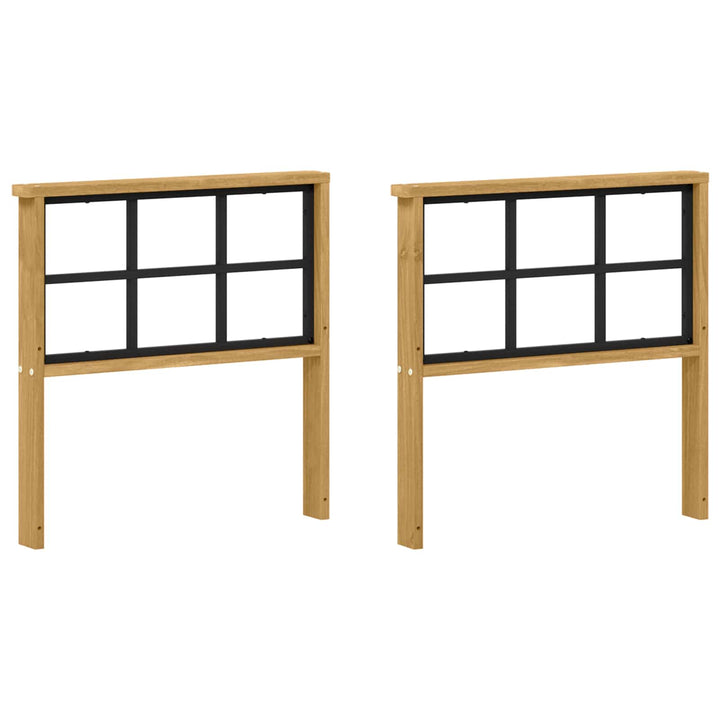 Armstödmodul 2 St Vit 60 X 6 X 61 Cm Massivt Akaciaträ