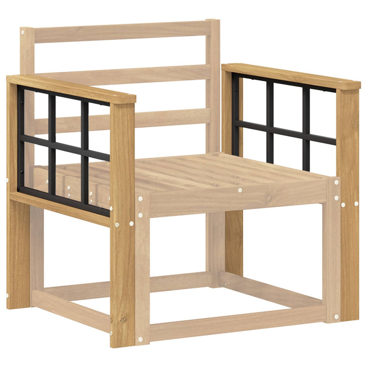 Armstödmodul 2 St Vit 60 X 6 X 61 Cm Massivt Akaciaträ