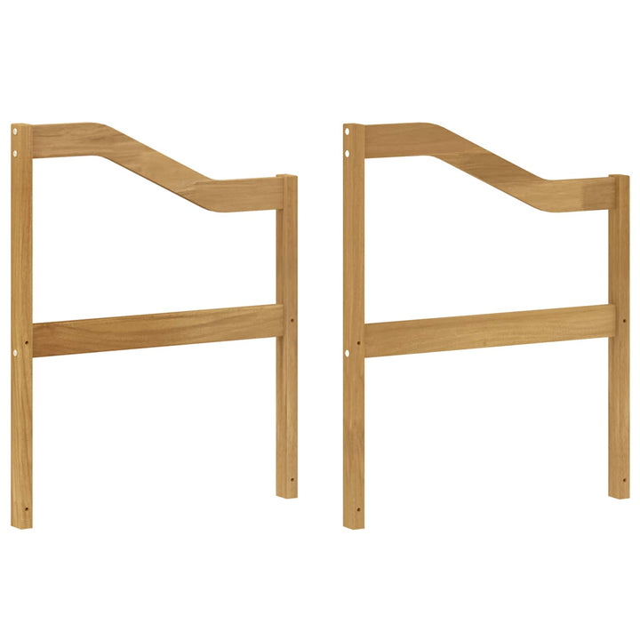 Armstöd Moduler 2 St Vit 59 X 4 X 73 Cm Massivt Akaciaträ