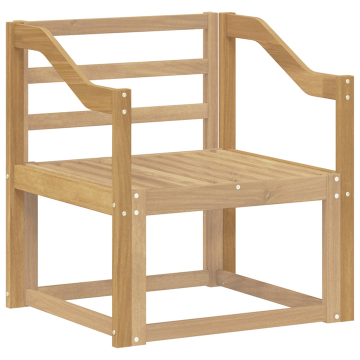 Armstöd Moduler 2 St Vit 59 X 4 X 73 Cm Massivt Akaciaträ