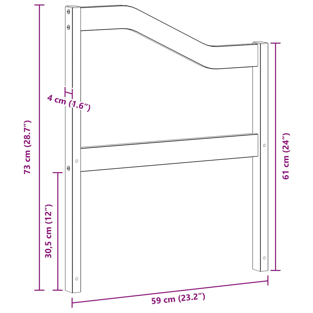 Armstöd Moduler 2 St Vit 59 X 4 X 73 Cm Massivt Akaciaträ