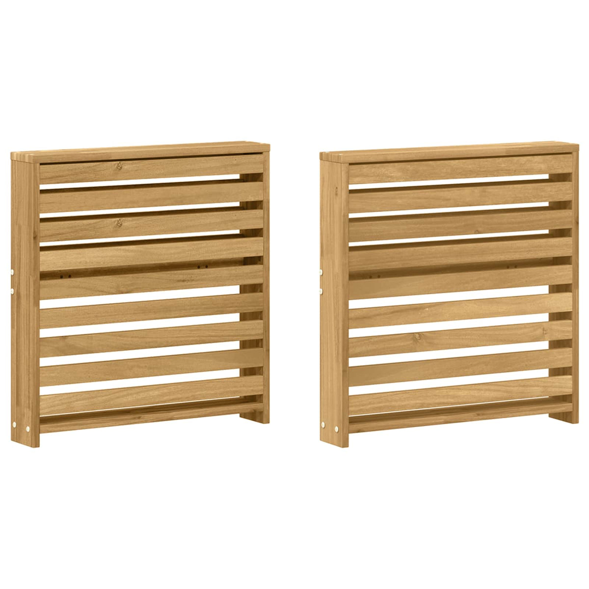 Armstödmodul 2 St Vit 58,5 X 10 X 61 Cm Massivt Akaciaträ