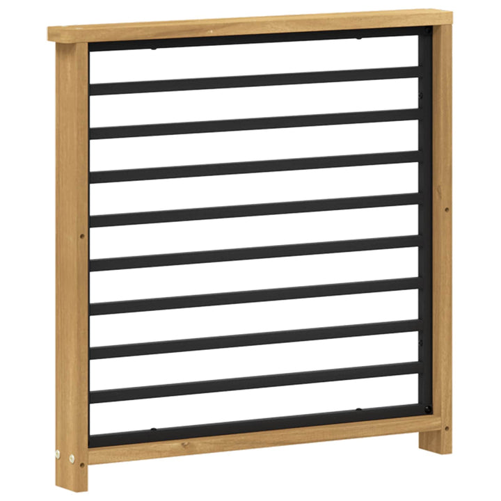 Armstödmodul 2 St Vit 60 X 6 X 61 Cm Massivt Akaciaträ