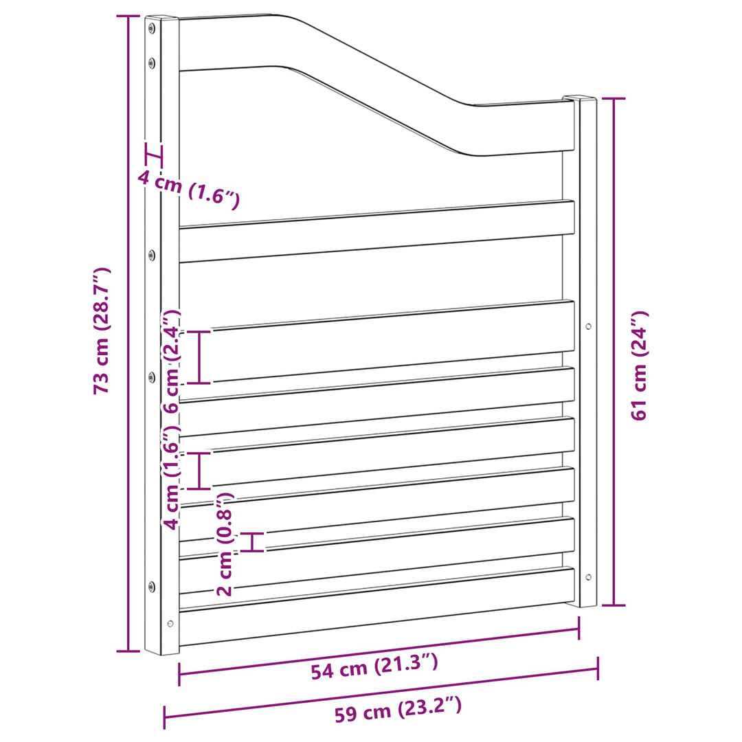Armstödmodul 2 St Vit 59 X 4 X 73 Cm Massivt Akaciaträ