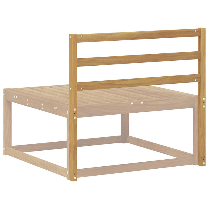 Ryggstöd Modul Vit 79 X 4 X 73 Cm Massivt Akaciaträ