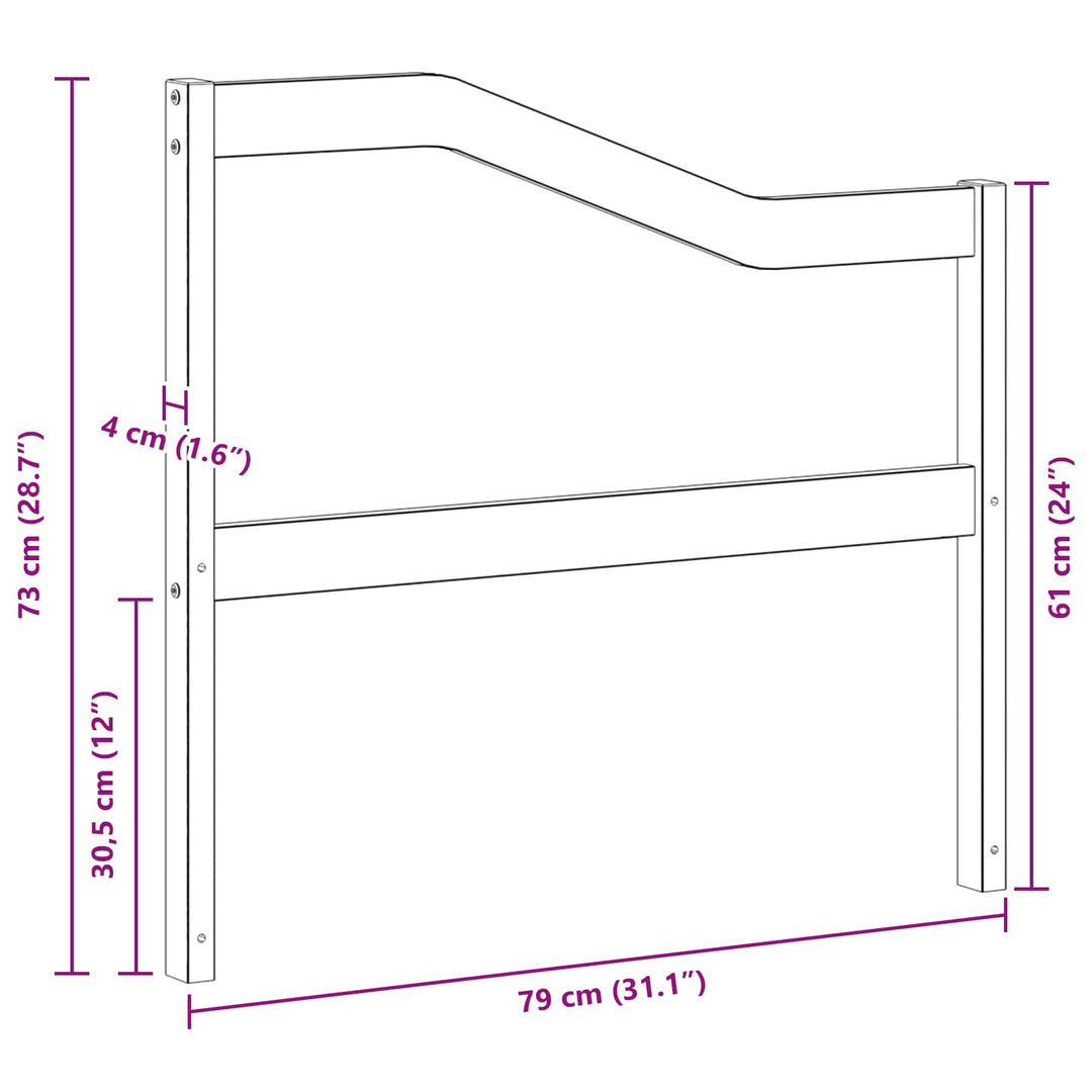 Armstödmodul 2 St Vit 79 X 4 X 73 Cm Massivt Akaciaträ