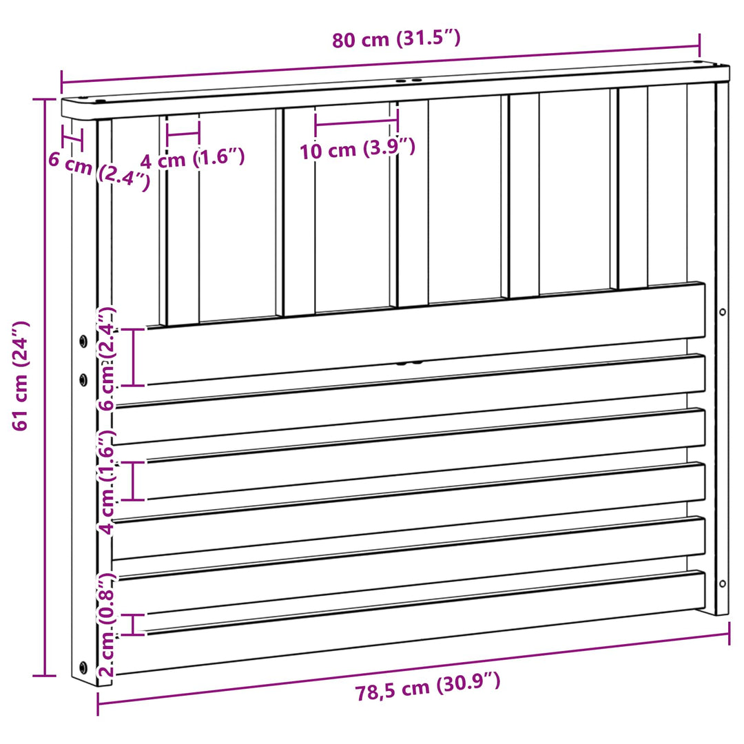 Armstödmodul 2 St Vit 80 X 6 X 61 Cm Massivt Akaciaträ