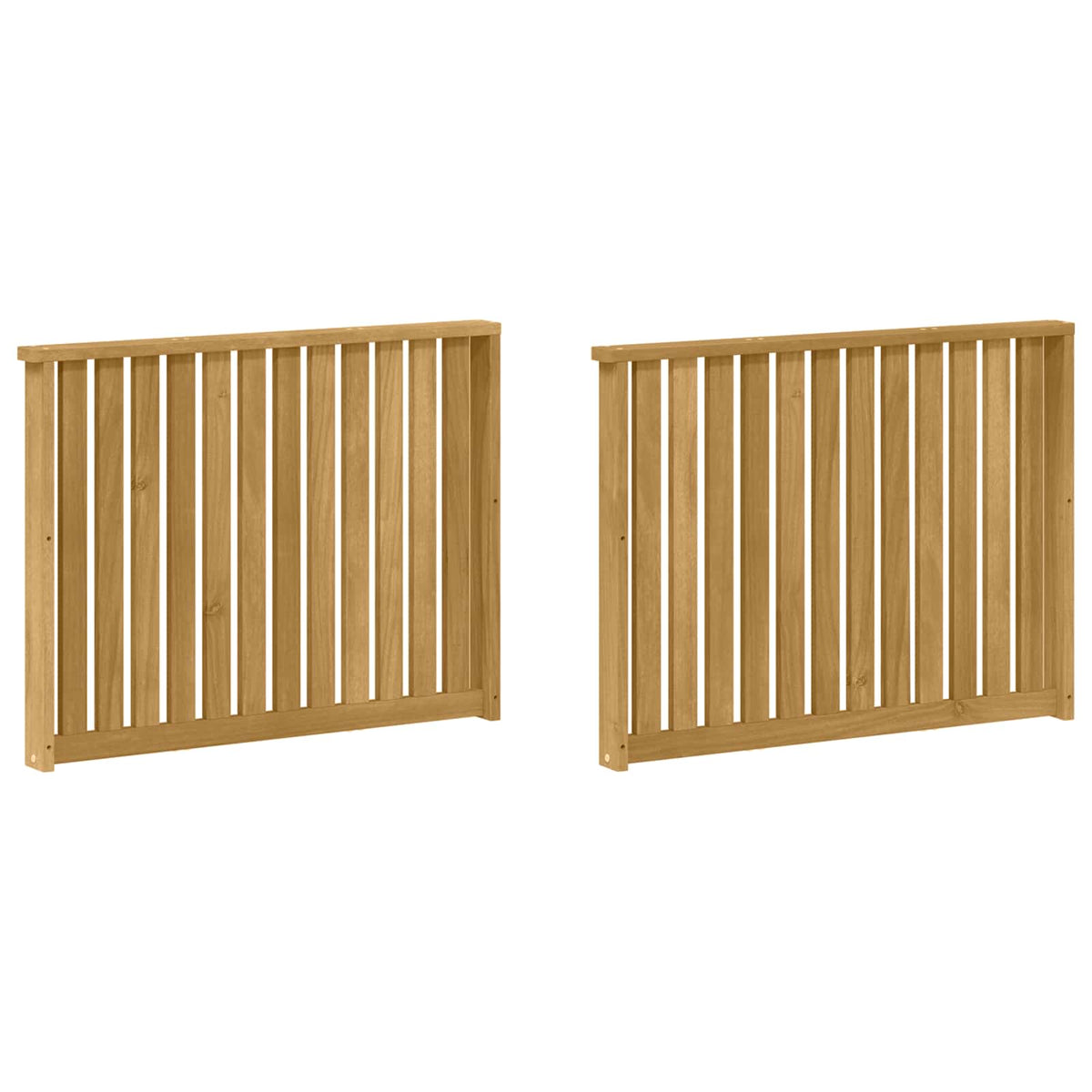 Armstödmodul 2 St Vit 80 X 6 X 61 Cm Massivt Akaciaträ