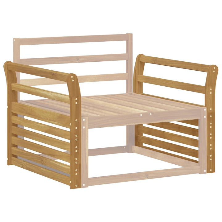 Armstödmodul 2 St Vit 78,5 X 8,5 X 60 Cm Massivt Akaciaträ